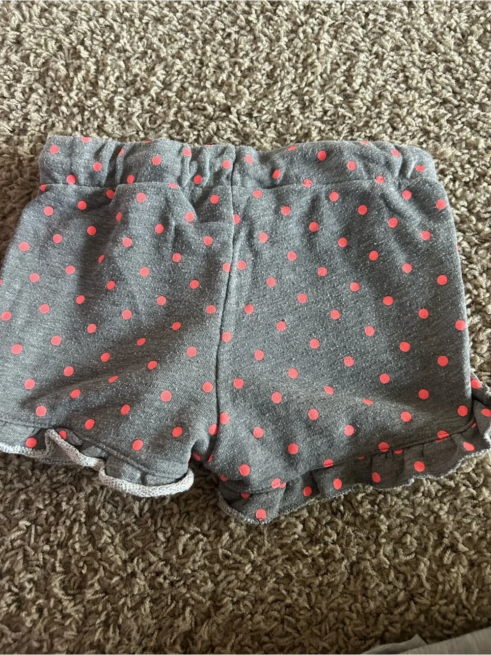Girls' Pink and Gray Ruffle Shorts - Cute Polka Dot and Solid Styles